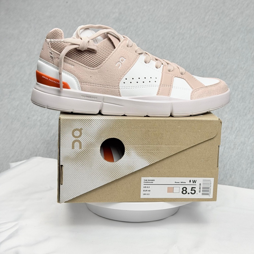 On Running The‎ Roger Clubhouse Women 8.5 Rose White Sneakers 48.99139